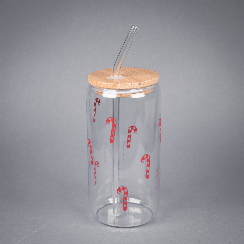 Trinkglas Zuckerstangen