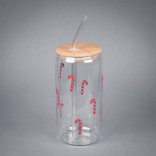 Trinkglas Zuckerstangen