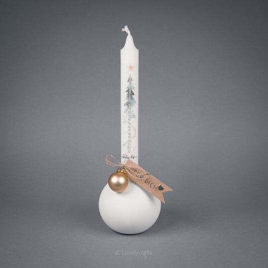 Christbaumkugel mit Kerze