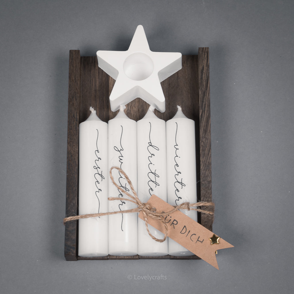Kerzenset Adventkranzkerzen