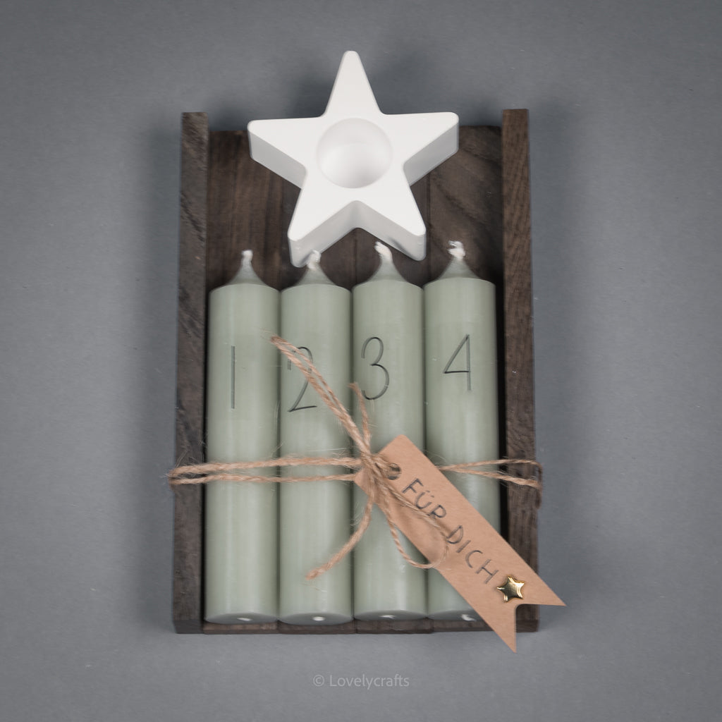 Kerzenset Adventkranzkerzen