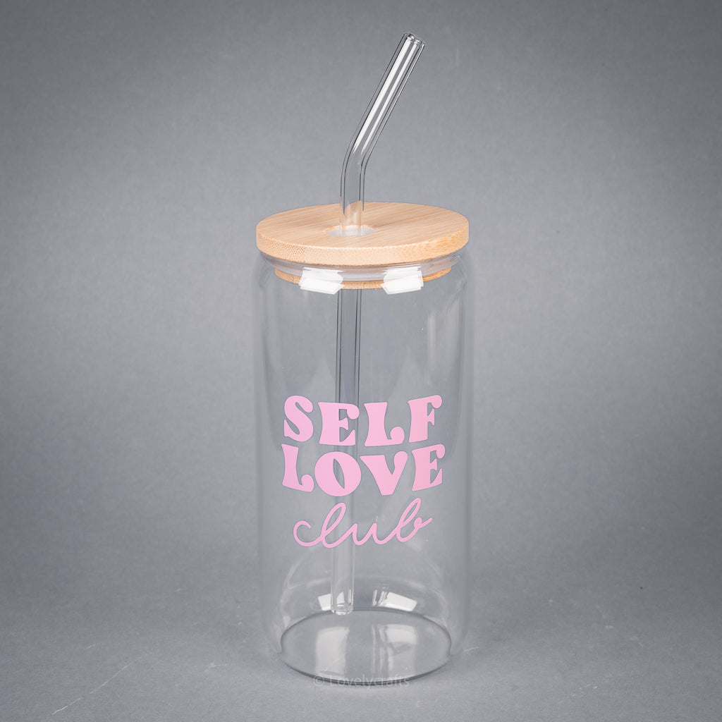 Trinkglas Self love club