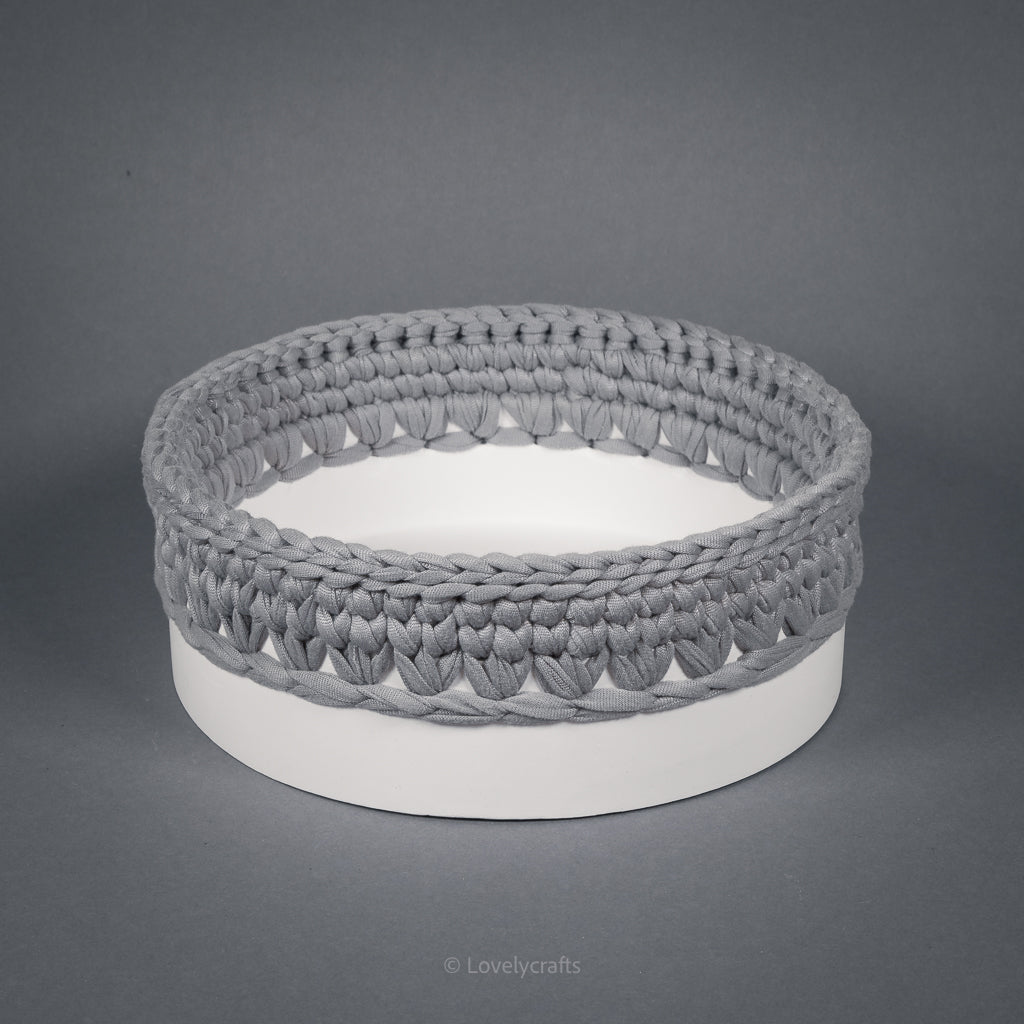 Windlicht Häkelkorb