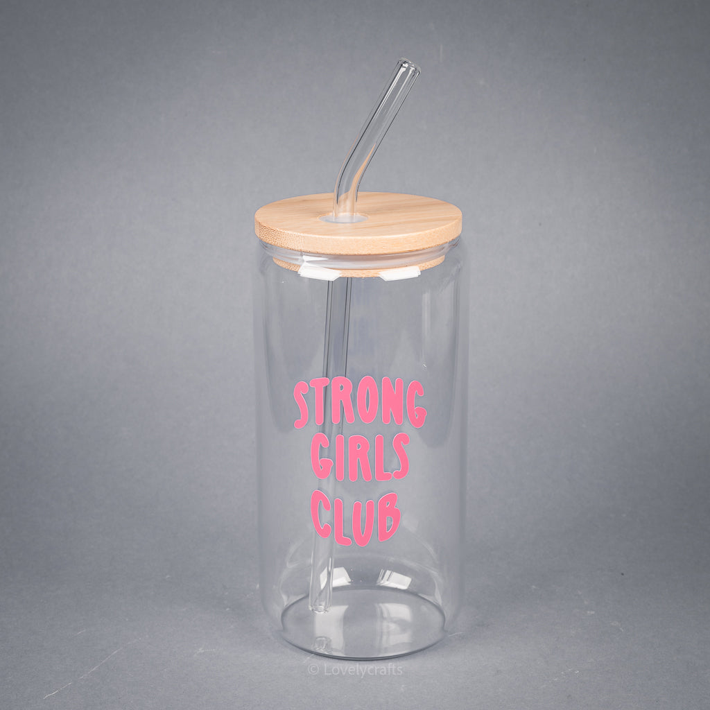 Trinkglas Strong girls club