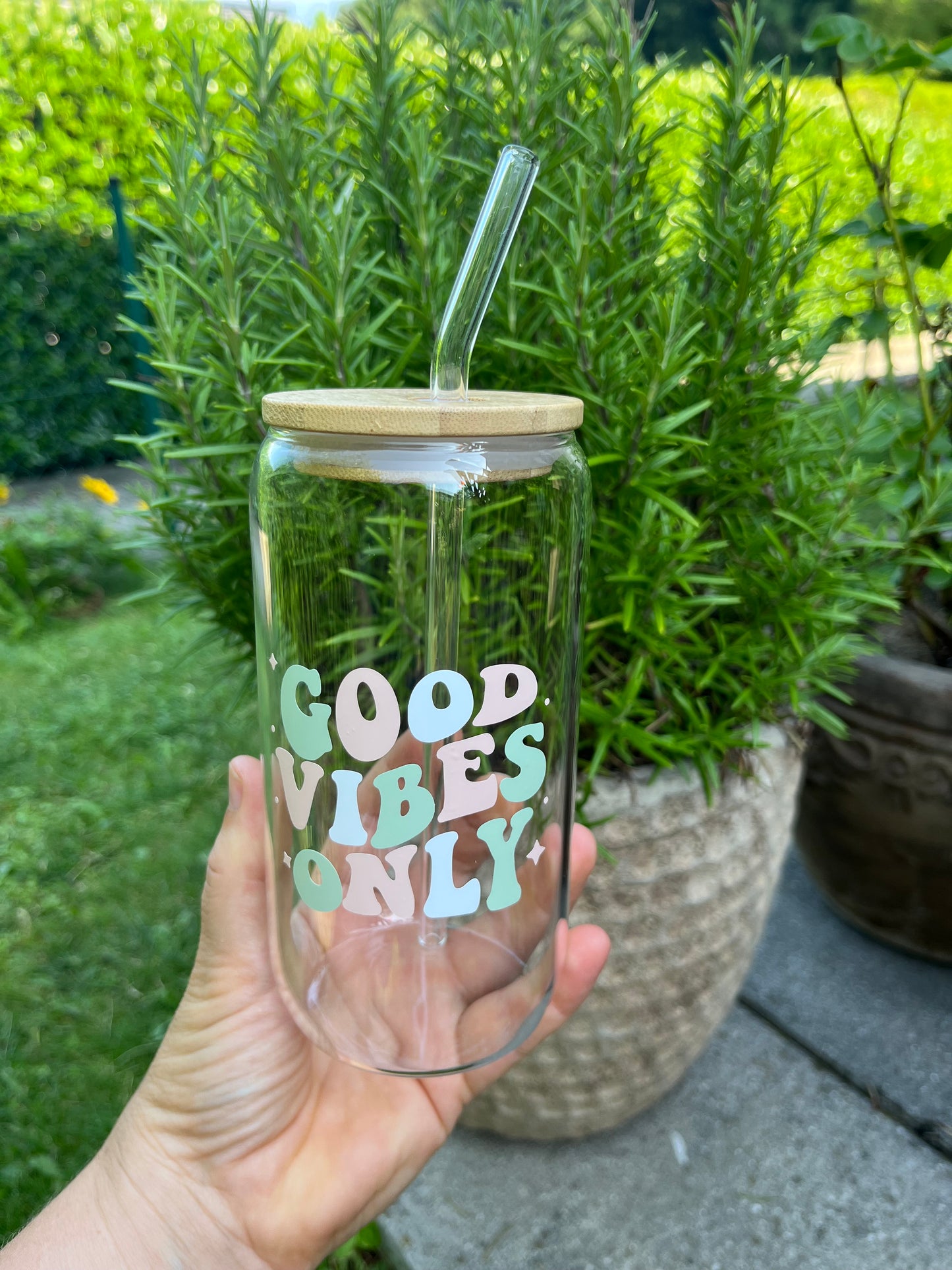 Trinkglas Good vibes only