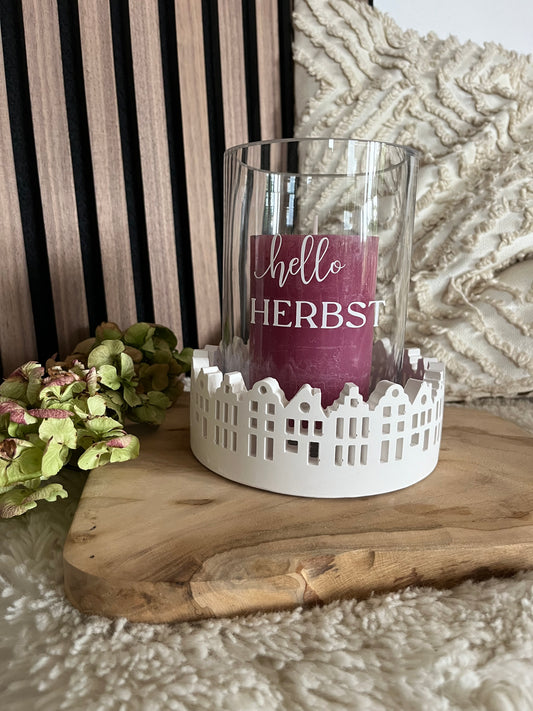 Häuserkranz mit Glaszylinder