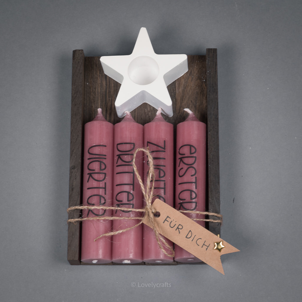 Kerzenset Adventkranzkerzen