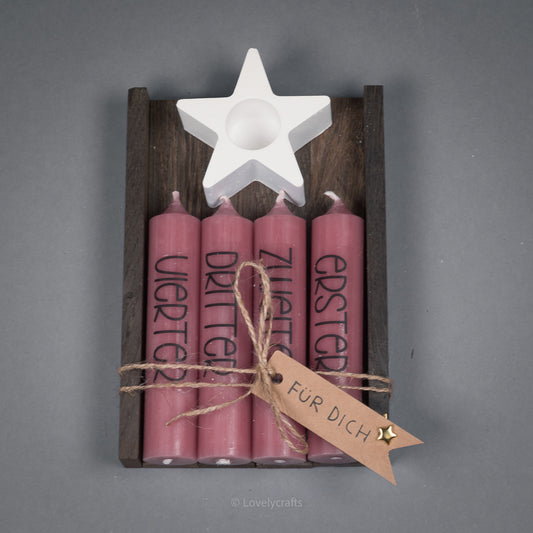 Kerzenset Adventkranzkerzen
